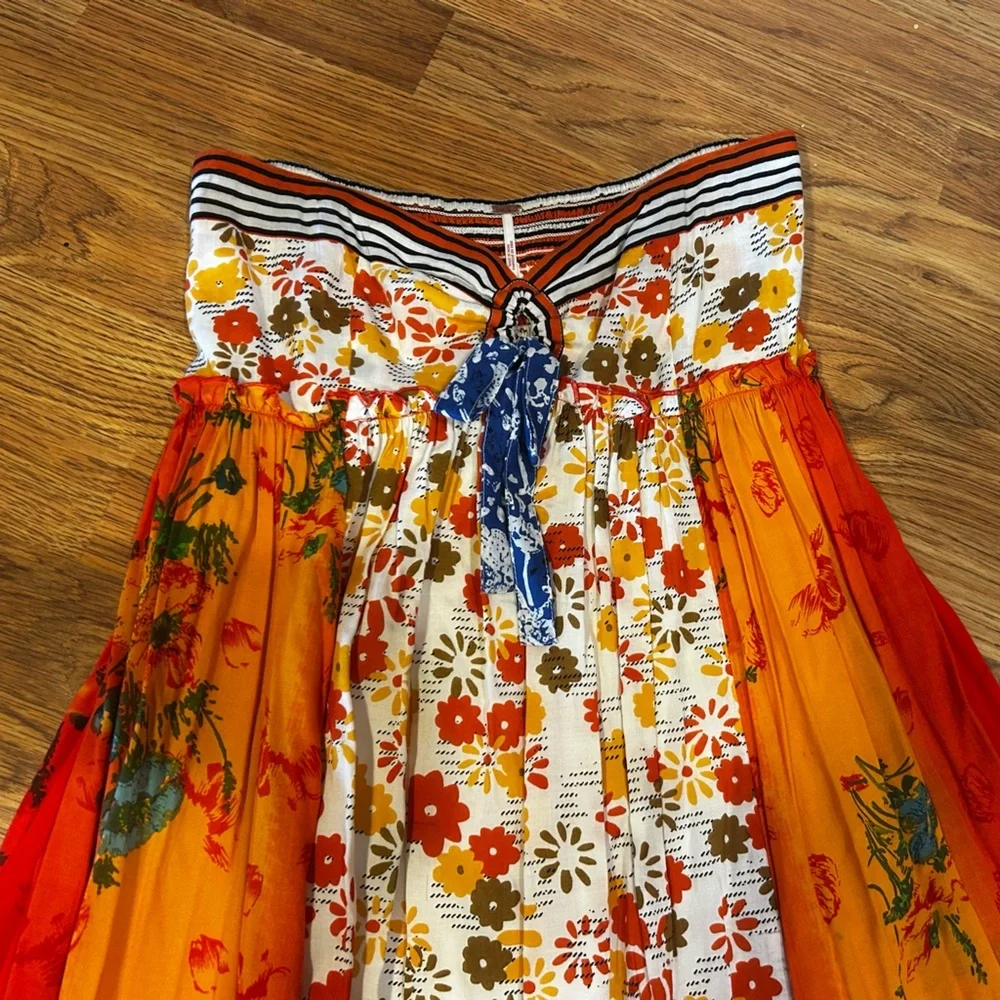 Free People Golden Dreams Strapless Maxi Dress Size Small - Picture 5 of 9